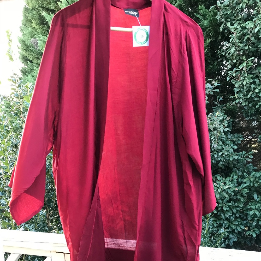 Long, Thin Maroon Kimono